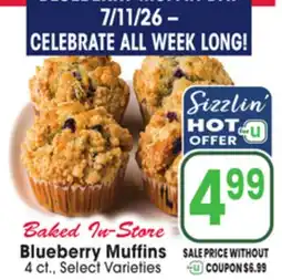Jewel-Osco Blueberry Muffins offer