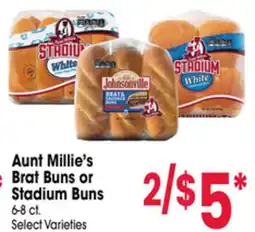 Jewel-Osco Aunt Millie's Brat Buns or Stadium Buns offer