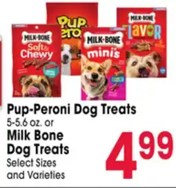 Jewel-Osco Pup-Peroni Dog Treats 5-5.6 oz. or Milk Bone Dog Treats offer