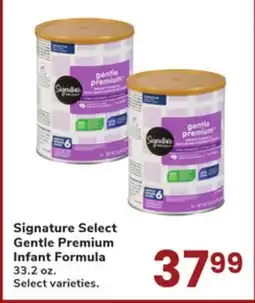 Jewel-Osco Signature Select Gentle Premium Infant Formula offer