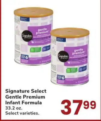 Jewel-Osco Signature Select Gentle Premium Infant Formula offer