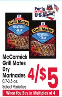 Jewel-Osco McCormick Grill Mates Dry Marinades offer