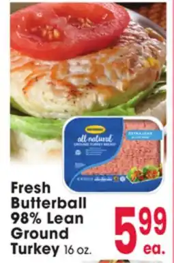 Jewel-Osco Fresh Butterball 98% Lean Ground Turkey offer