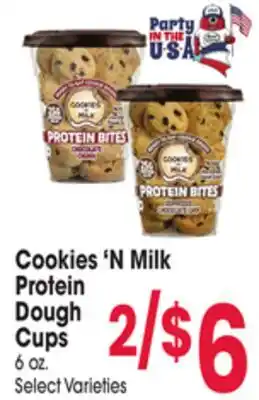 Jewel-Osco Cookies 'N Milk Protein Dough Cups offer