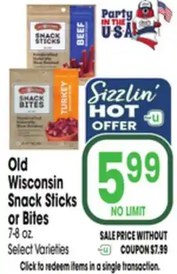 Jewel-Osco Old Wisconsin Snack Sticks or Bites offer