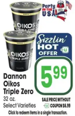 Jewel-Osco Dannon Oikos Triple Zero offer
