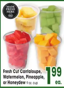 Jewel-Osco Fresh Cut Cantaloupe, Watermelon, Pineapple, or Honeydew offer