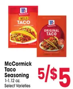 Jewel-Osco McCormick Taco Seasoning offer