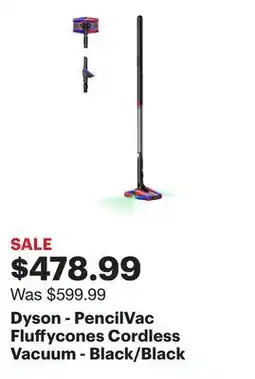 Best Buy Dyson - PencilVac Fluffycones Cordless Vacuum - Black/Black offer