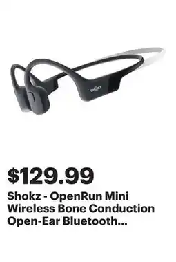 Best Buy Shokz - OpenRun Mini Wireless Bone Conduction Open-Ear Bluetooth Endurance Headphones - Black offer