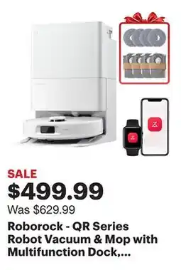 Best Buy Roborock - QR Series Robot Vacuum & Mop with Multifunction Dock, 10,000Pa Suction - White offer