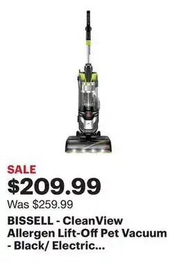 Best Buy BISSELL - CleanView Allergen Lift-Off Pet Vacuum - Black/ Electric Green offer