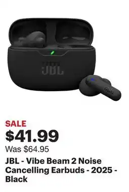 Best Buy JBL - Vibe Beam 2 Noise Cancelling Earbuds - 2025 - Black offer
