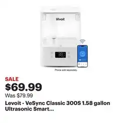 Best Buy Levoit - VeSync Classic 300S 1.58 gallon Ultrasonic Smart Humidifier - White offer
