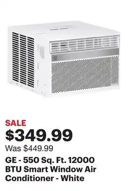 Best Buy GE - 550 Sq. Ft. 12000 BTU Smart Window Air Conditioner - White offer