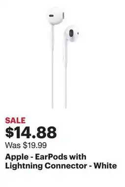 Best Buy Apple - EarPods with Lightning Connector - White offer