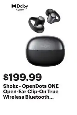 Best Buy Shokz - OpenDots ONE Open-Ear Clip-On True Wireless Bluetooth Earbuds - Black offer