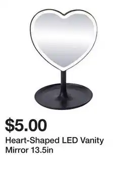 Five Below Heart-Shaped LED Vanity Mirror 13.5in offer