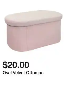 Five Below Oval Velvet Ottoman offer