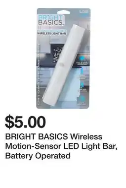 Five Below BRIGHT BASICS Wireless Motion-Sensor LED Light Bar, Battery Operated offer