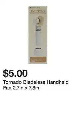 Five Below Tornado Bladeless Handheld Fan 2.7in x 7.8in offer
