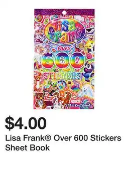 Five Below Lisa Frank Over 600 Stickers Sheet Book offer