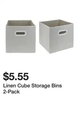 Five Below Linen Cube Storage Bins 2-Pack offer