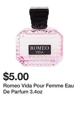 Five Below Romeo Vida Pour Femme Eau De Parfum 3.4oz offer