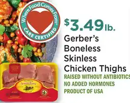 Heinen's Gerber's Boneless Skinless Chicken Thighs offer
