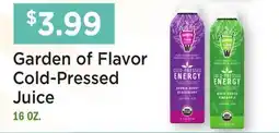 Heinen's Garden of Flavor Cold-Pressed Juice offer