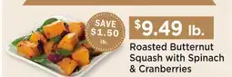 Heinen's Roasted Butternut Squash with Spinach & Cranberries offer
