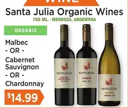 Heinen's Santa Julia Organic Wines offer