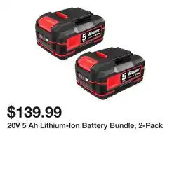 Harbor Freight Tools 20V 5 Ah Lithium-Ion Battery Bundle, 2-Pack offer