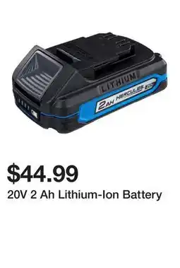 Harbor Freight Tools 20V 2 Ah Lithium-Ion Battery offer