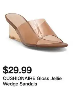 Marshalls CUSHIONAIRE Gloss Jellie Wedge Sandals offer