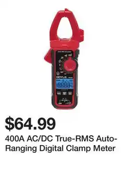 Harbor Freight Tools 400A AC/DC True-RMS Auto-Ranging Digital Clamp Meter offer