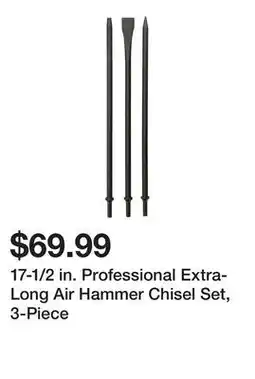 Harbor Freight Tools 17-1/2 in. Professional Extra-Long Air Hammer Chisel Set, 3-Piece offer