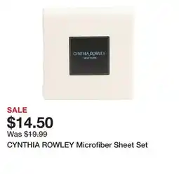 Marshalls CYNTHIA ROWLEY Microfiber Sheet Set offer