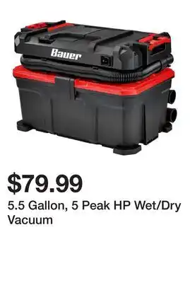 Harbor Freight Tools 5.5 Gallon, 5 Peak HP Wet/Dry Vacuum offer