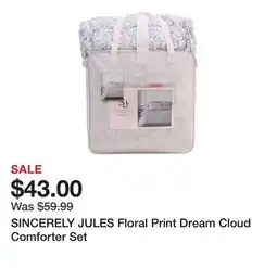 Marshalls SINCERELY JULES Floral Print Dream Cloud Comforter Set offer