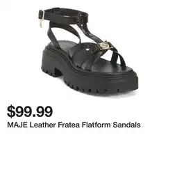 Marshalls MAJE Leather Fratea Flatform Sandals offer