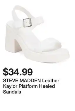 Marshalls STEVE MADDEN Leather Kaylor Platform Heeled Sandals offer