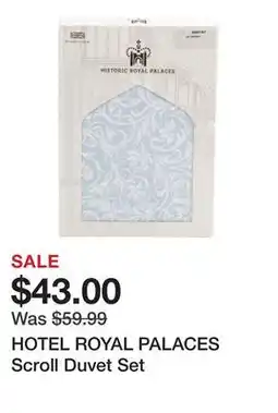 Marshalls HOTEL ROYAL PALACES Scroll Duvet Set offer