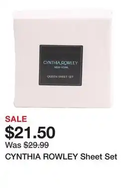 Marshalls CYNTHIA ROWLEY Sheet Set offer