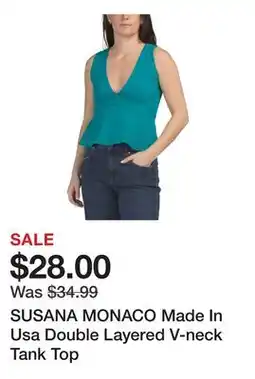 Marshalls SUSANA MONACO Made In Usa Double Layered V-neck Tank Top offer