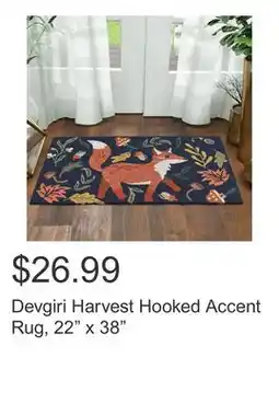 Costco Devgiri Harvest Hooked Accent Rug, 22 x 38 offer