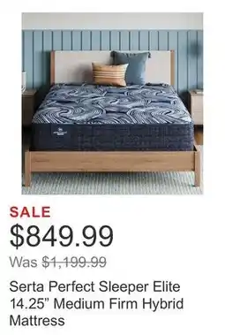 Costco Serta Perfect Sleeper Elite 14.25 Medium Firm Hybrid Mattress offer