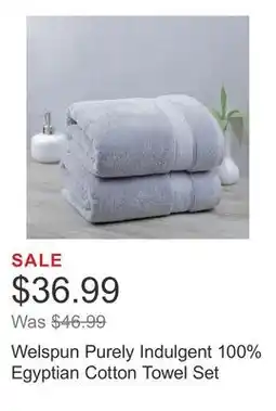 Costco Welspun Purely Indulgent 100% Egyptian Cotton Towel Set offer