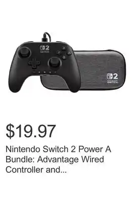 Costco Nintendo Switch 2 Power A Bundle: Advantage Wired Controller and Slim Case offer