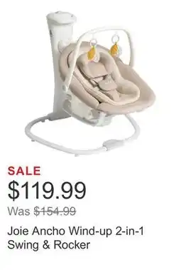 Costco Joie Ancho Wind-up 2-in-1 Swing & Rocker offer